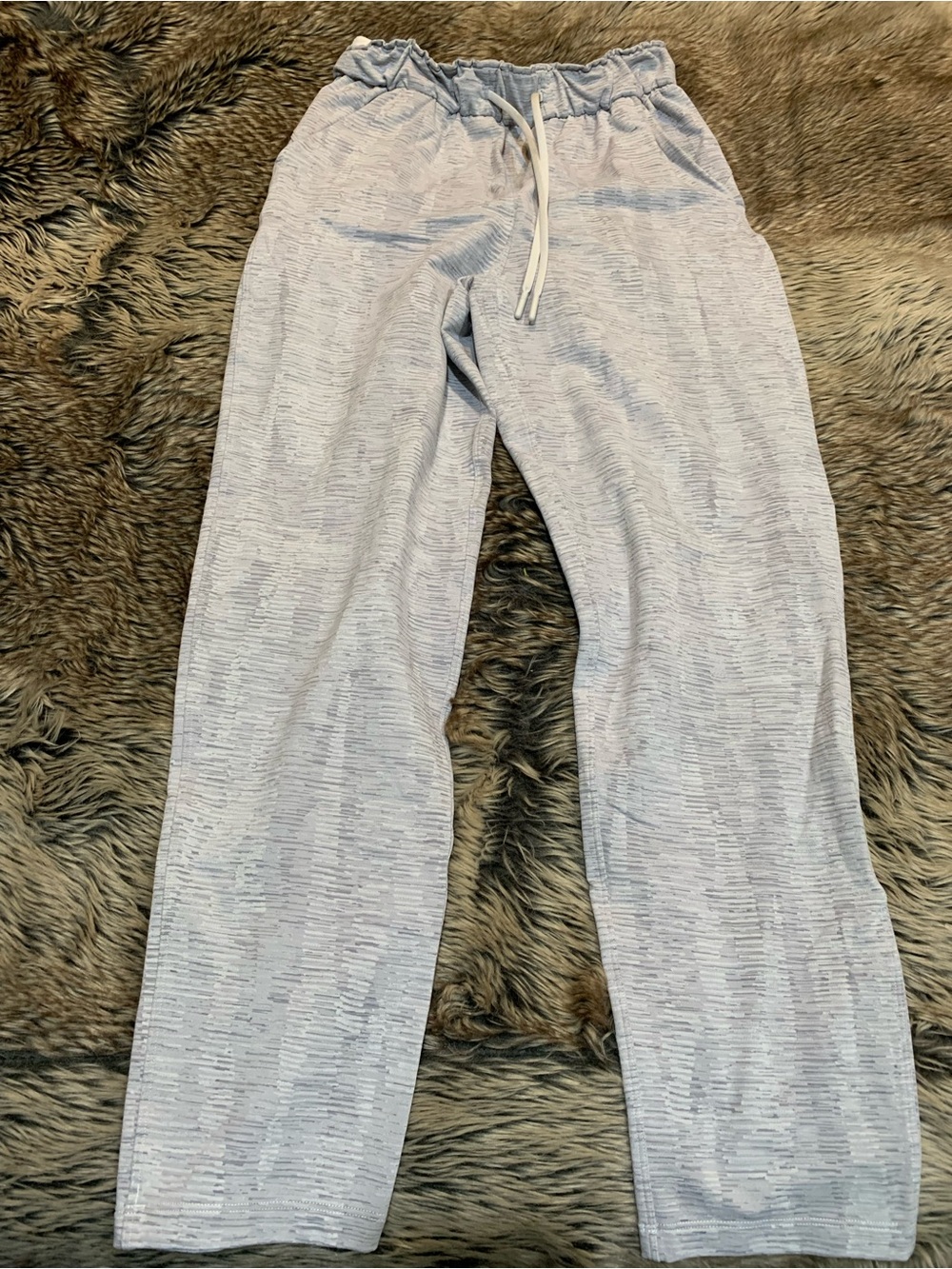 Lululemon Keep Moving Pant 7/8 High-Rise Linear Tempo Jacquard Silver Drop Vapor